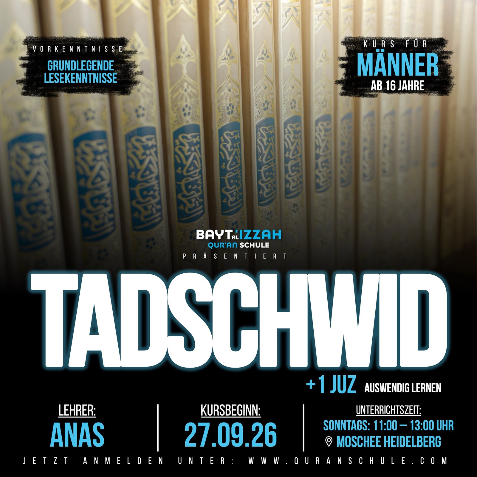 Tadschwīd (Männer) - Start: 27.09.2026
